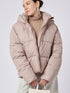 Damen-Pufferjacke mit abnehmbarer Kapuze - Wintertaugliche winddichte Jacke